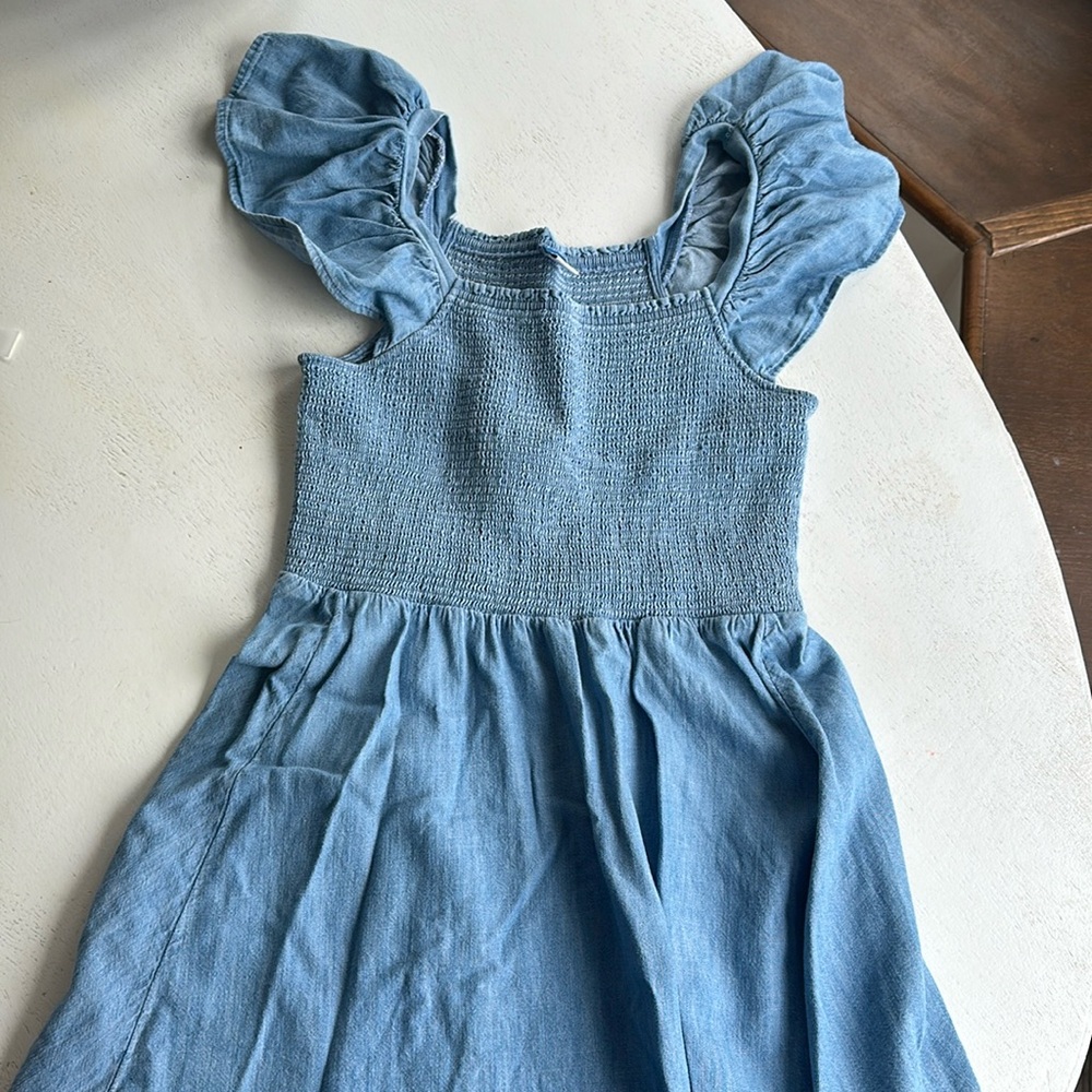 jean textured dress women